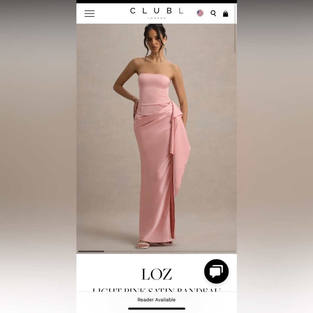 Club London Loz pink blush evening gown